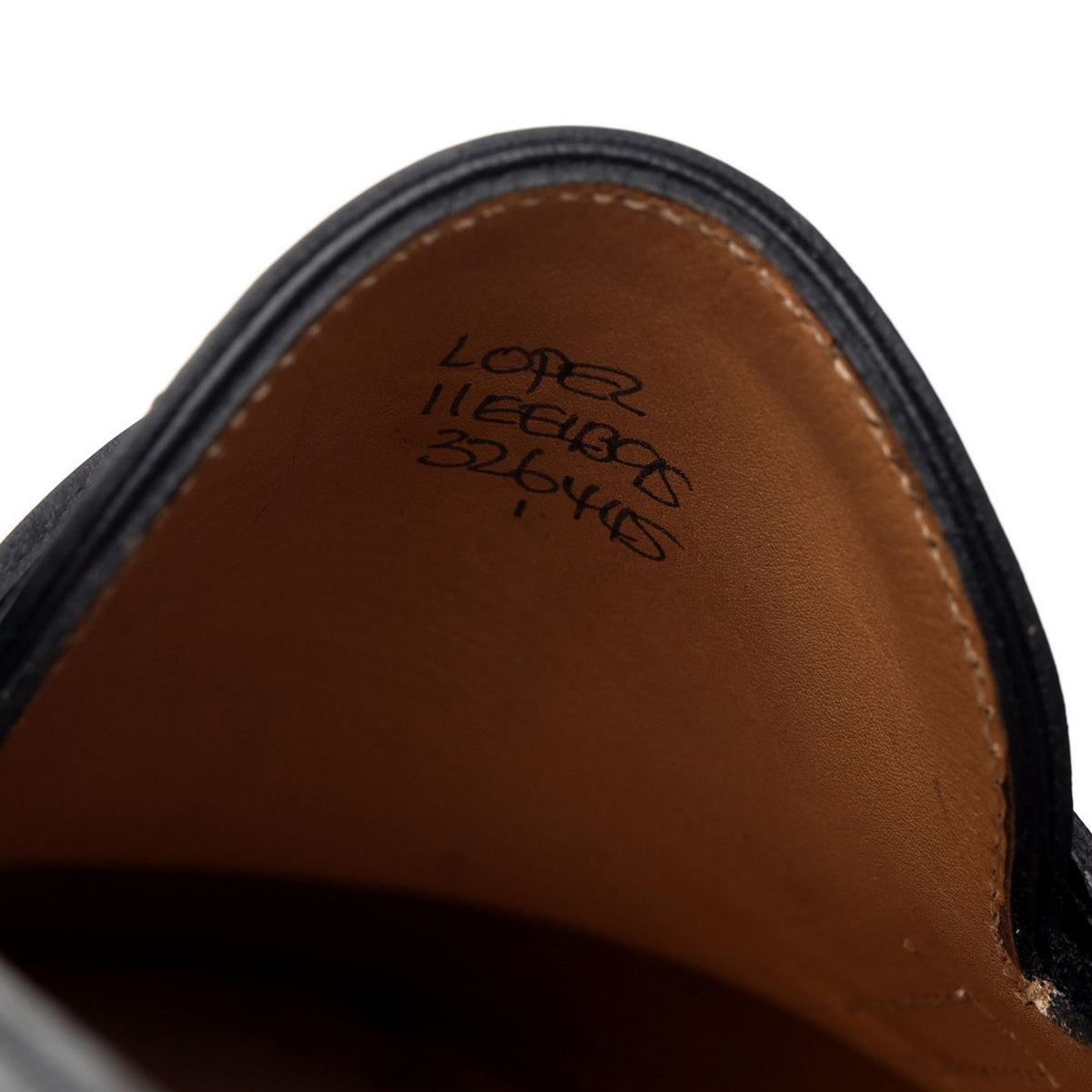 'Lopez' Black Leather Loafers UK 11 E