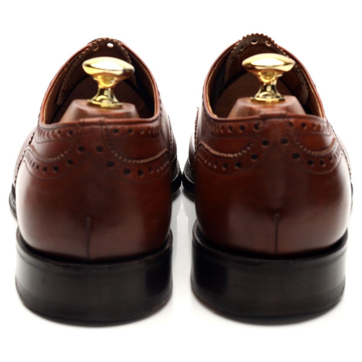 'Diplomat' Tan Brown Leather Oxford Brogues UK 8.5 F