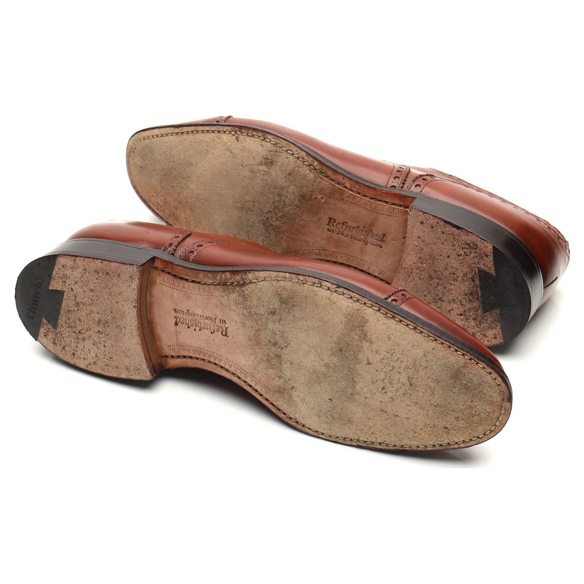 'Diplomat' Tan Brown Leather Oxford Brogues UK 8.5 F