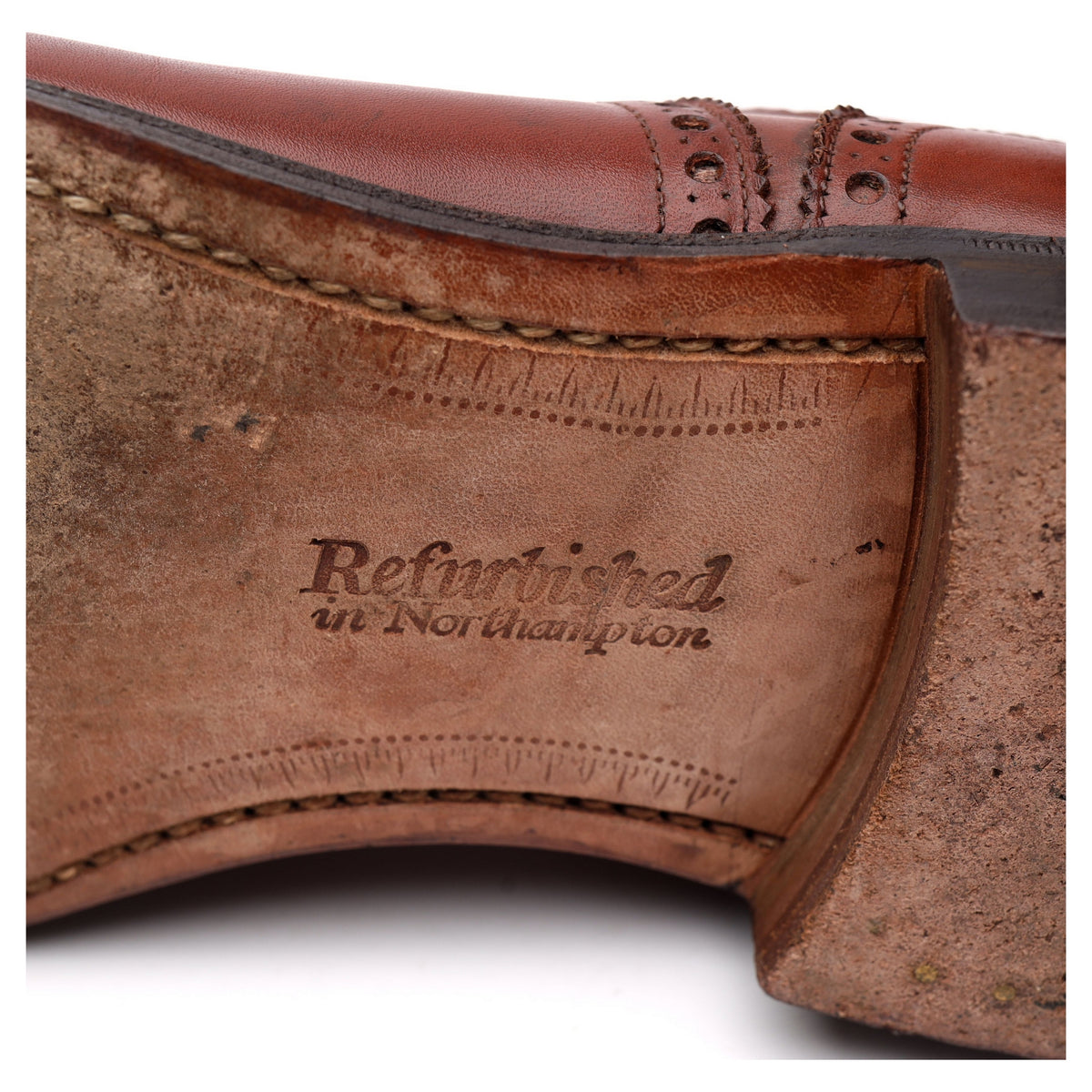 'Diplomat' Tan Brown Leather Oxford Brogues UK 8.5 F