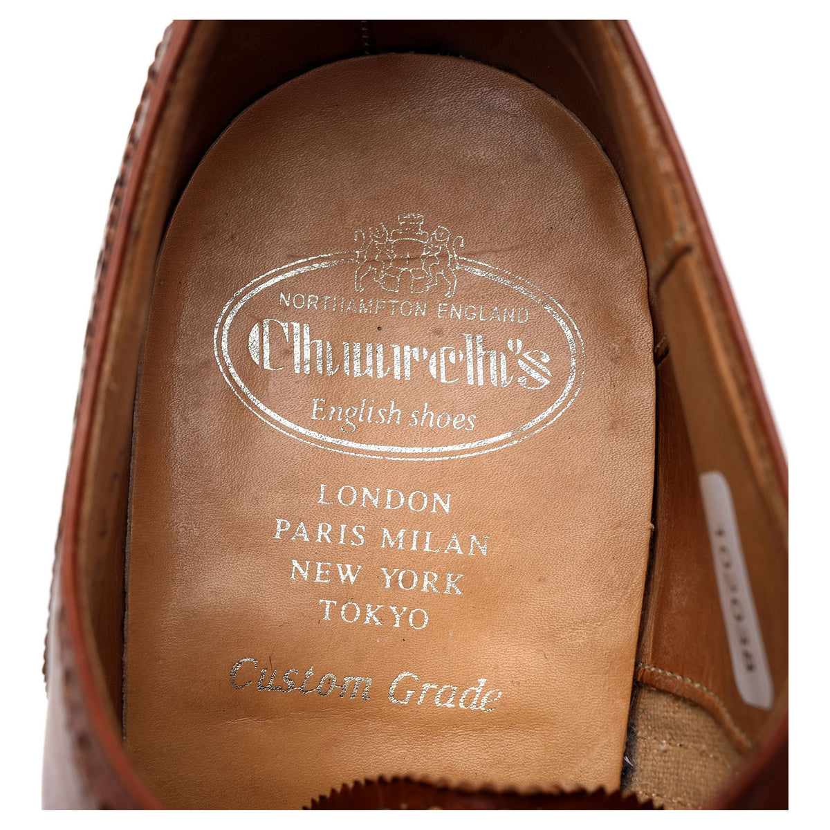 'Diplomat' Tan Brown Leather Oxford Brogues UK 8.5 F