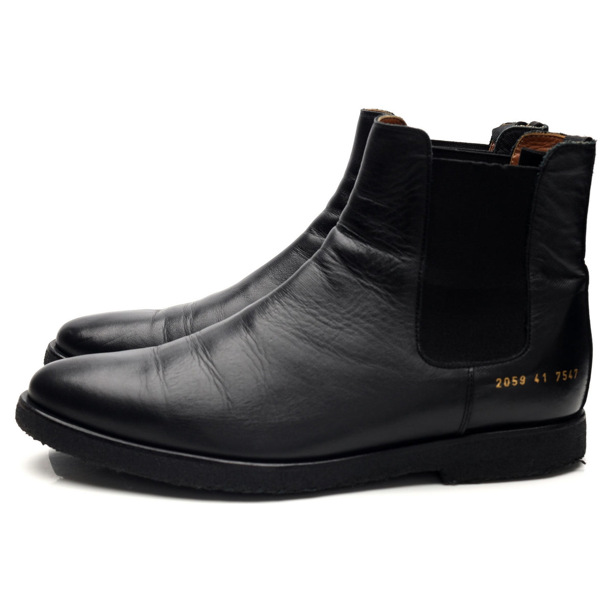 Black Leather Chelsea Boots UK 7 EU 41