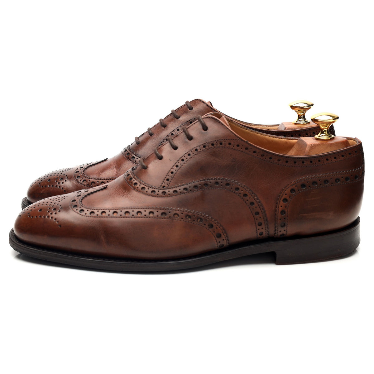 'Tarvin' Brown Leather Oxford Brogues UK 9 G