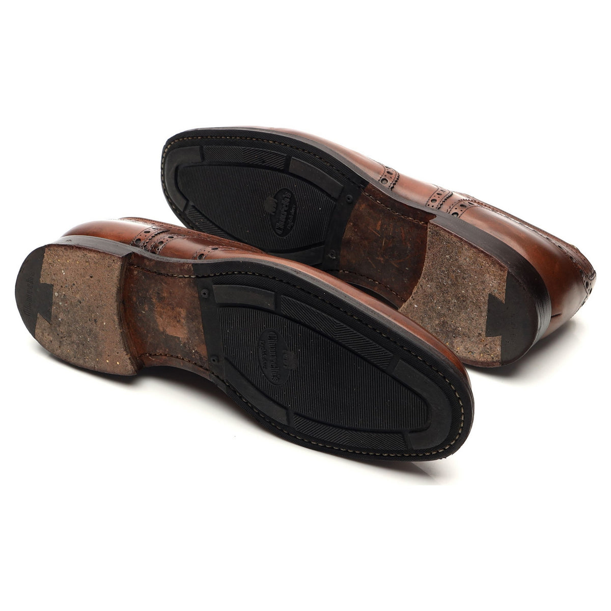 'Tarvin' Brown Leather Oxford Brogues UK 9 G