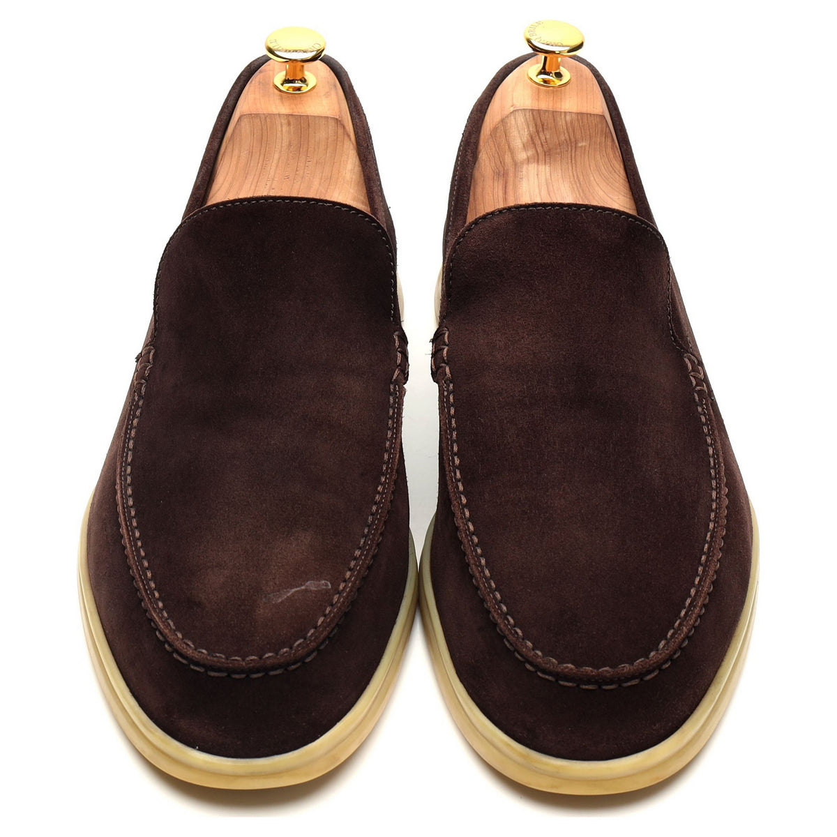 'Summer Walk' Dark Brown Suede Slip On Loafers UK 12 EU 46