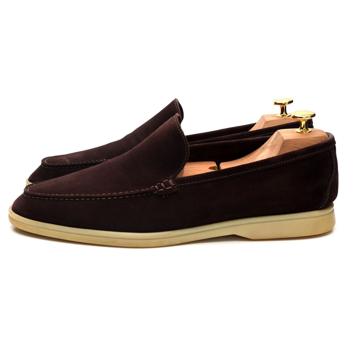'Summer Walk' Dark Brown Suede Slip On Loafers UK 12 EU 46