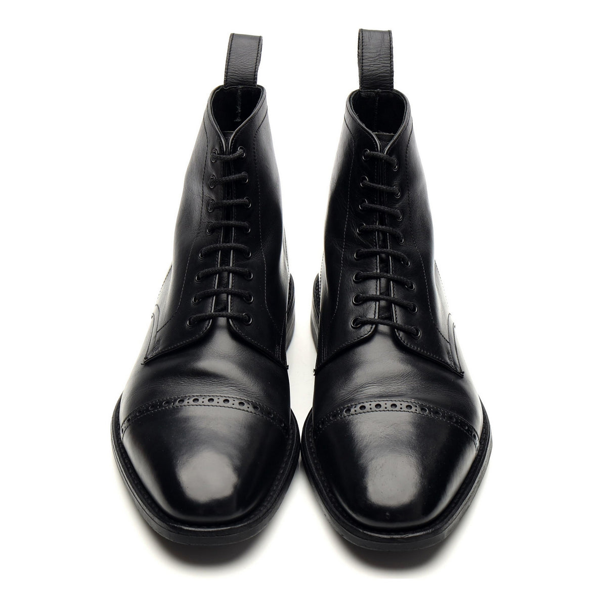 1880 'Hyde' Black Leather Boots UK 7 F