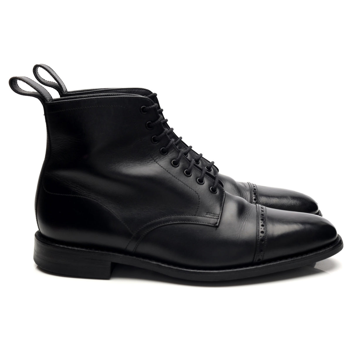 1880 'Hyde' Black Leather Boots UK 7 F