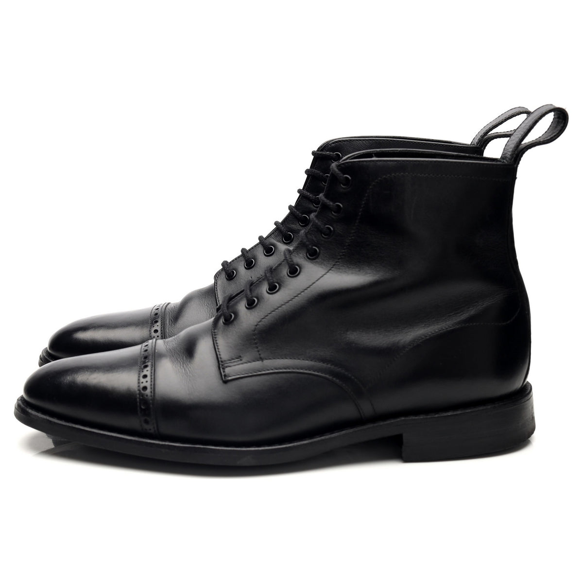1880 'Hyde' Black Leather Boots UK 7 F