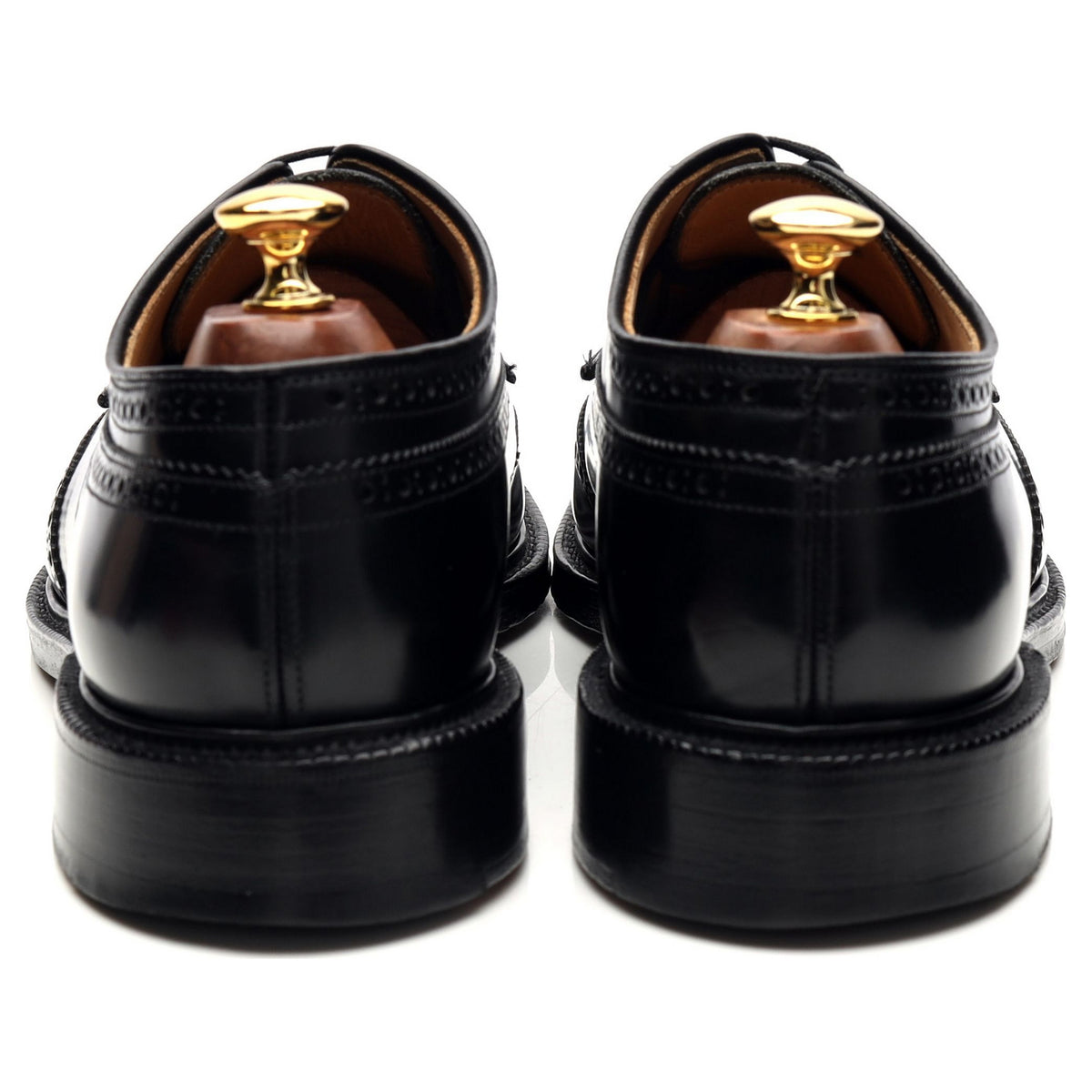 'Grafton' Black Leather Derby Brogues UK 9 G