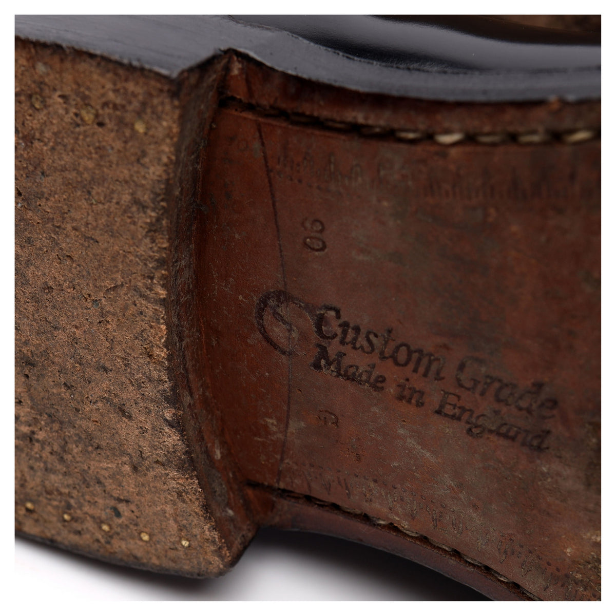 'Grafton' Black Leather Derby Brogues UK 9 G