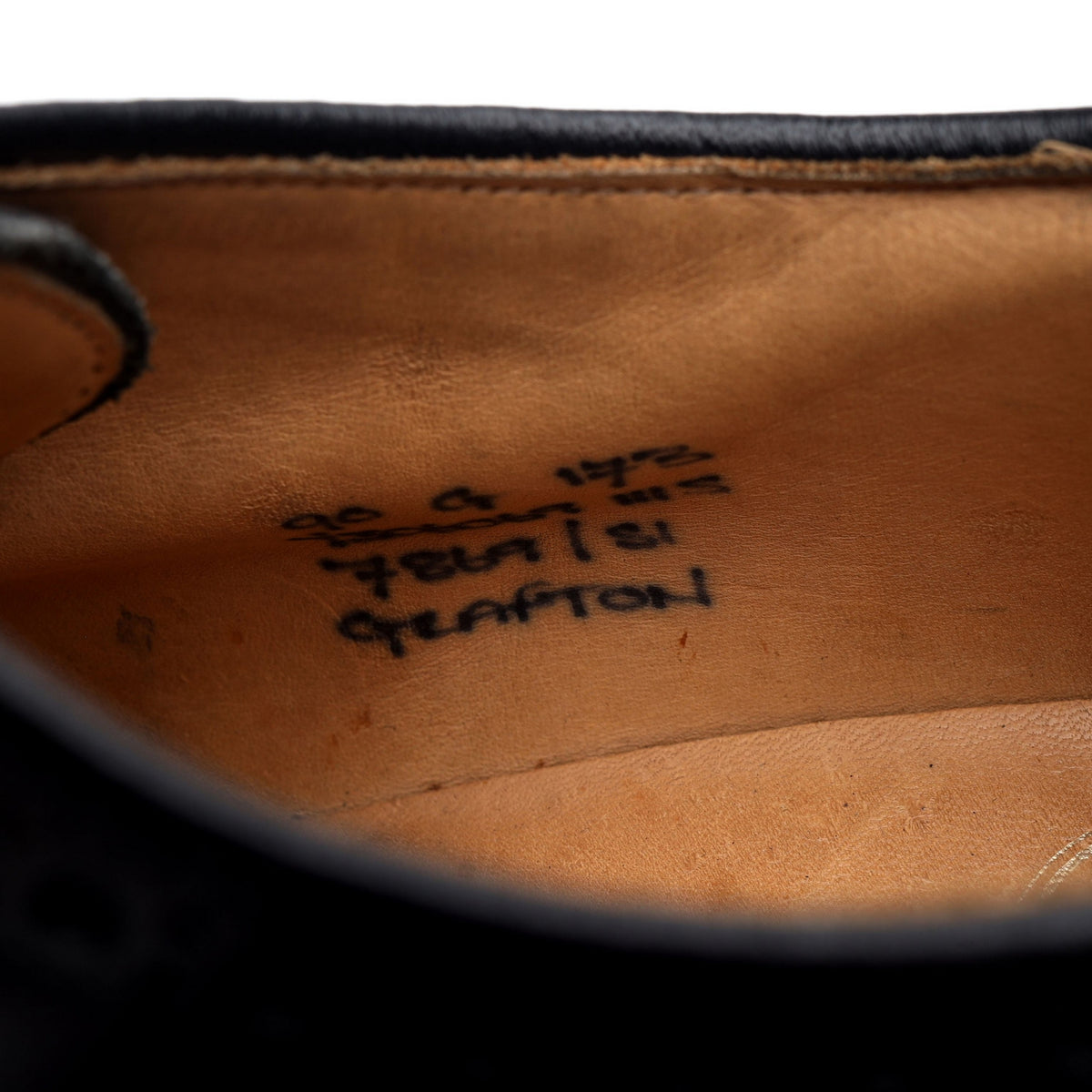 'Grafton' Black Leather Derby Brogues UK 9 G