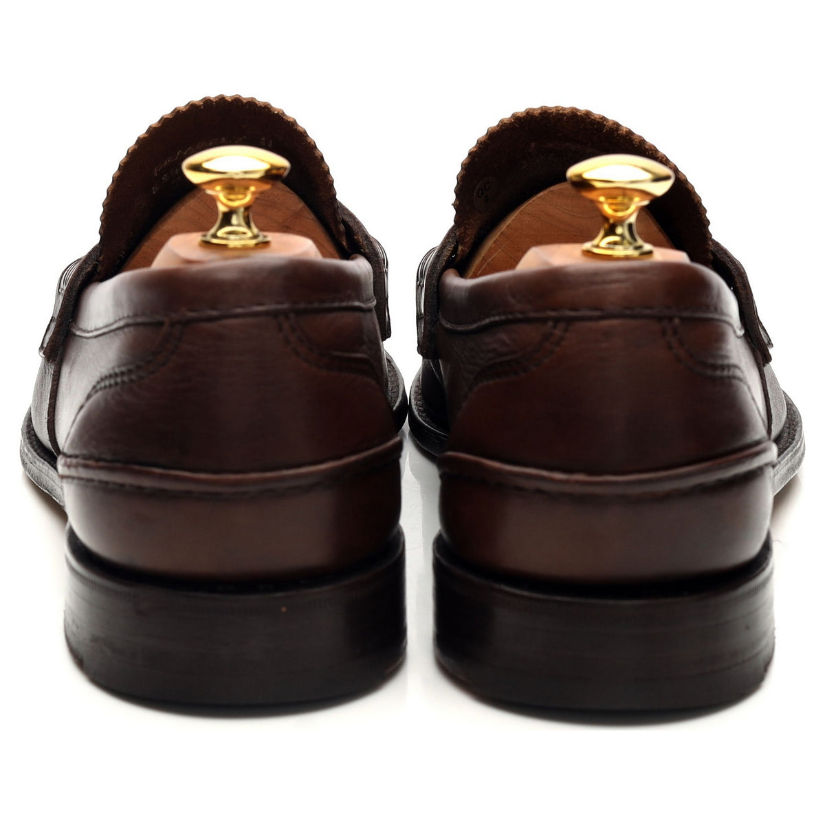 'Pembrey' Brown Leather Unlined Loafers UK 11 F