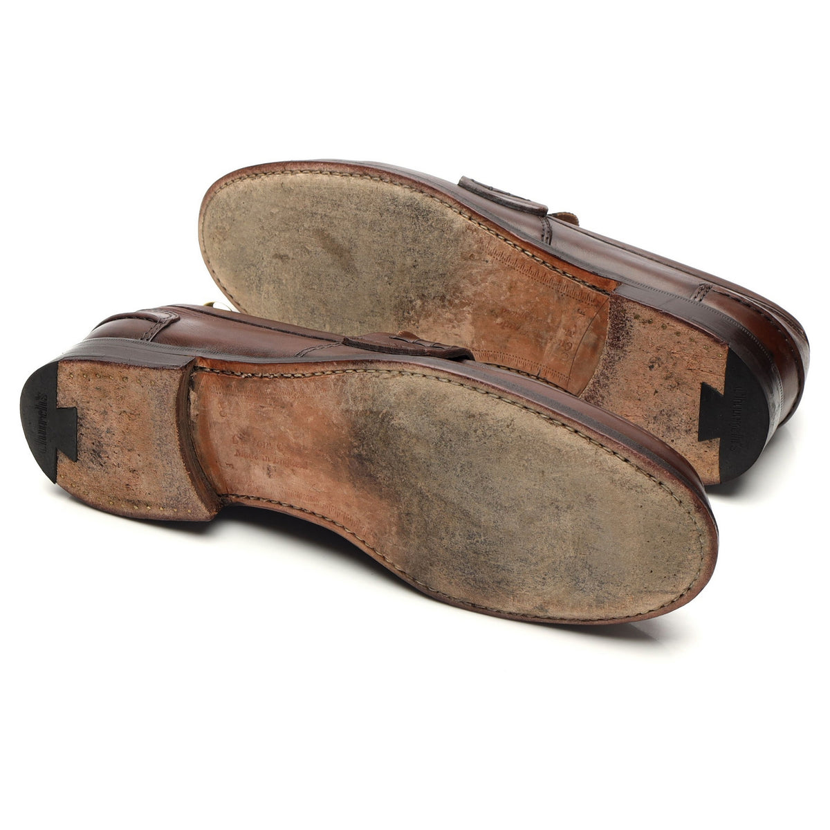 'Pembrey' Brown Leather Unlined Loafers UK 11 F