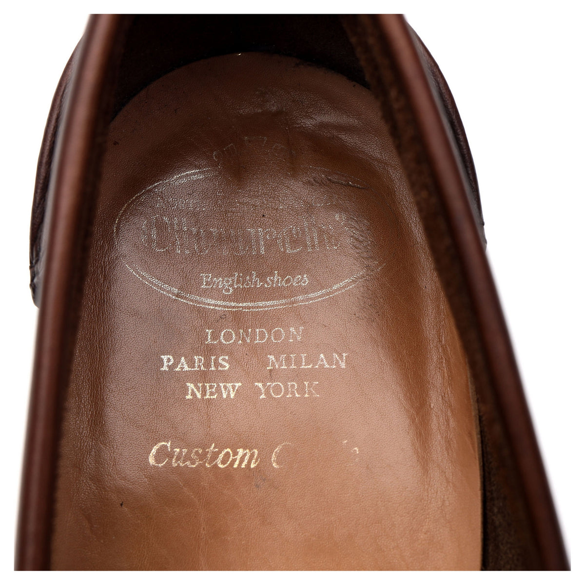 'Pembrey' Brown Leather Unlined Loafers UK 11 F