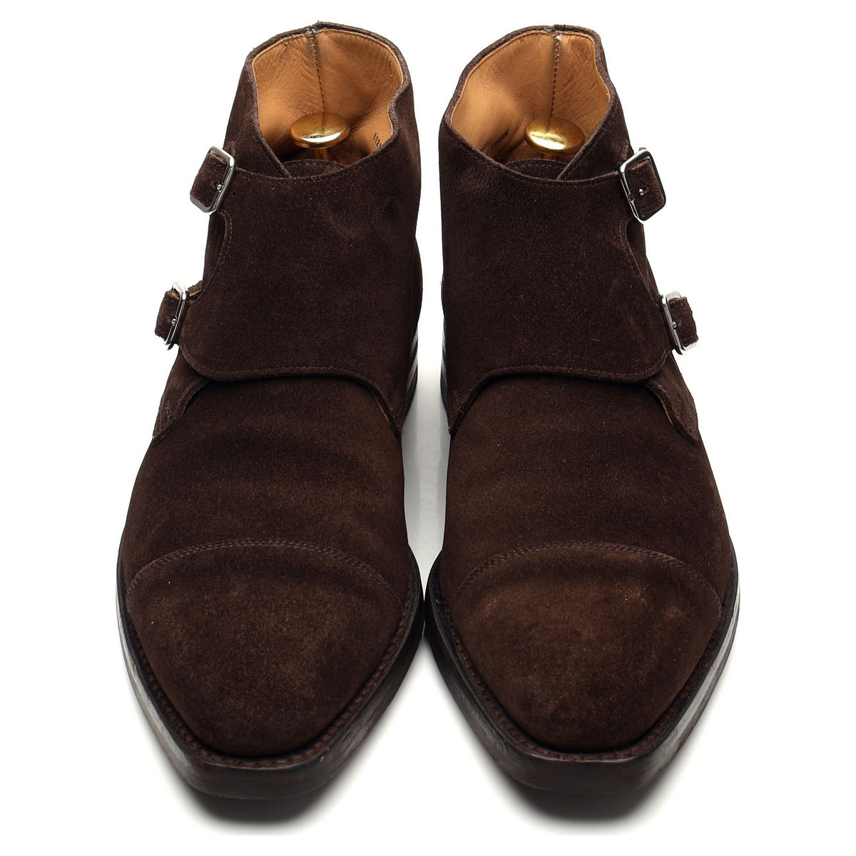 'Camberley' Dark Brown Suede Monk Strap Boots UK 7 E