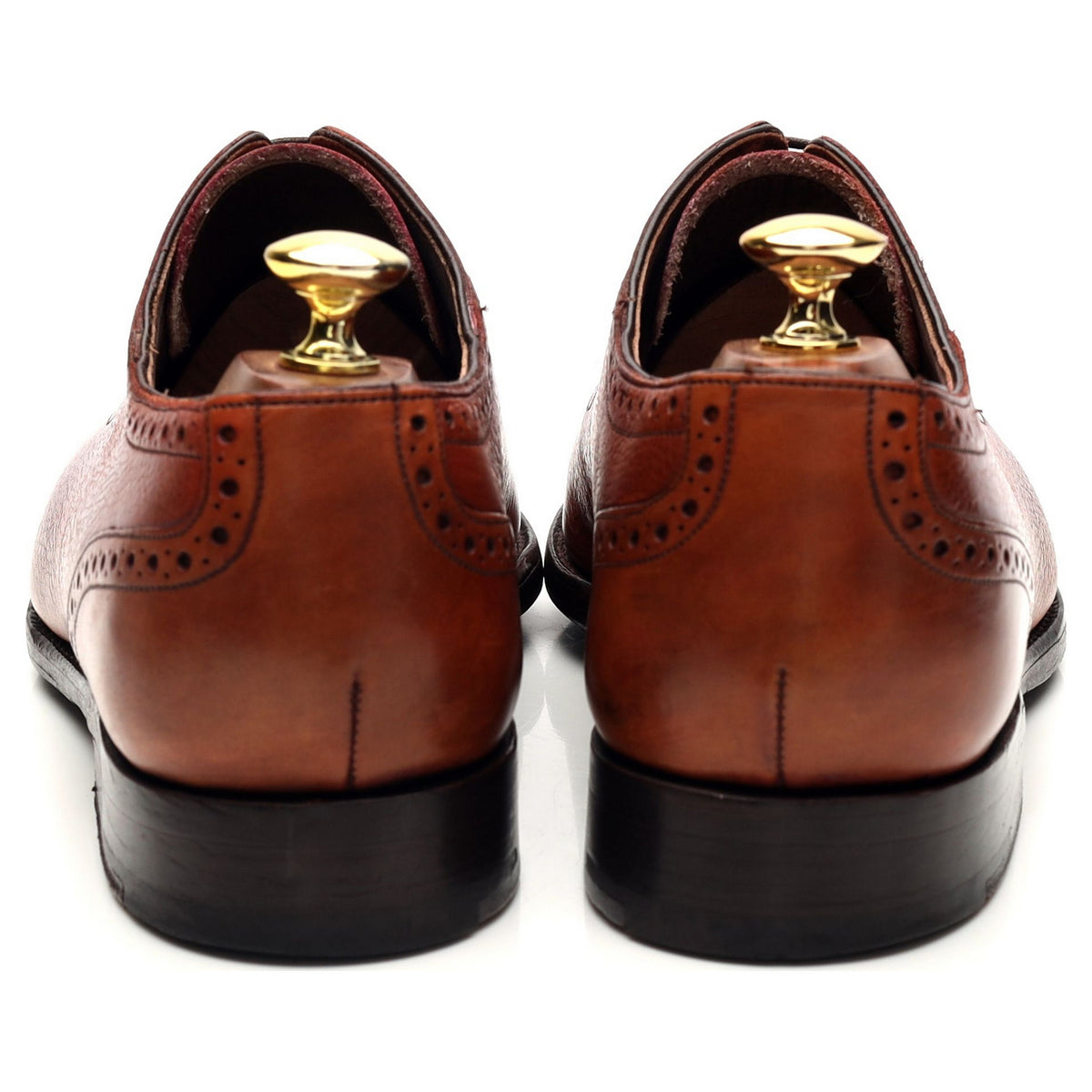 'Warrington' Tan Brown Leather Oxford Brogues UK 8 G
