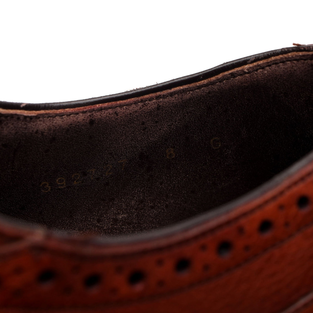 'Warrington' Tan Brown Leather Oxford Brogues UK 8 G