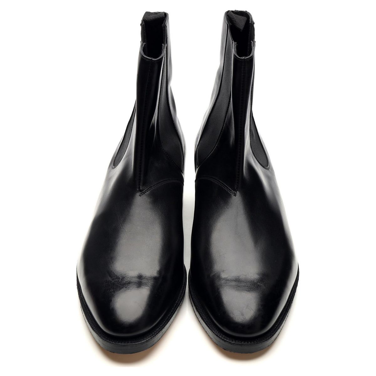 'Eddi' Black Leather Chelsea Boots UK 10 E