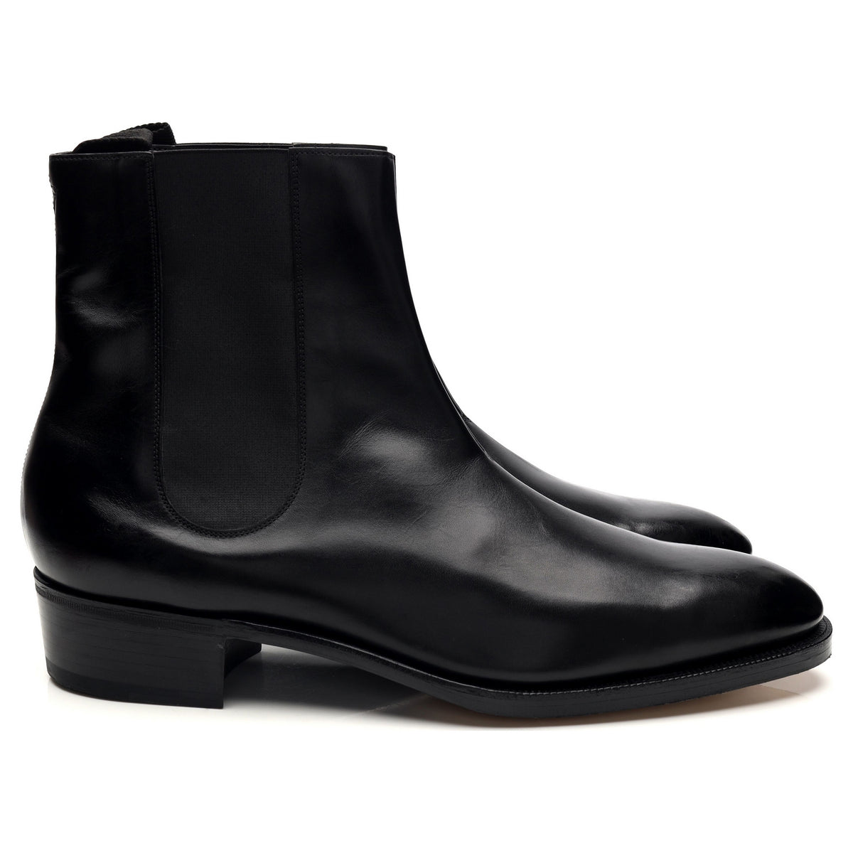'Eddi' Black Leather Chelsea Boots UK 10 E