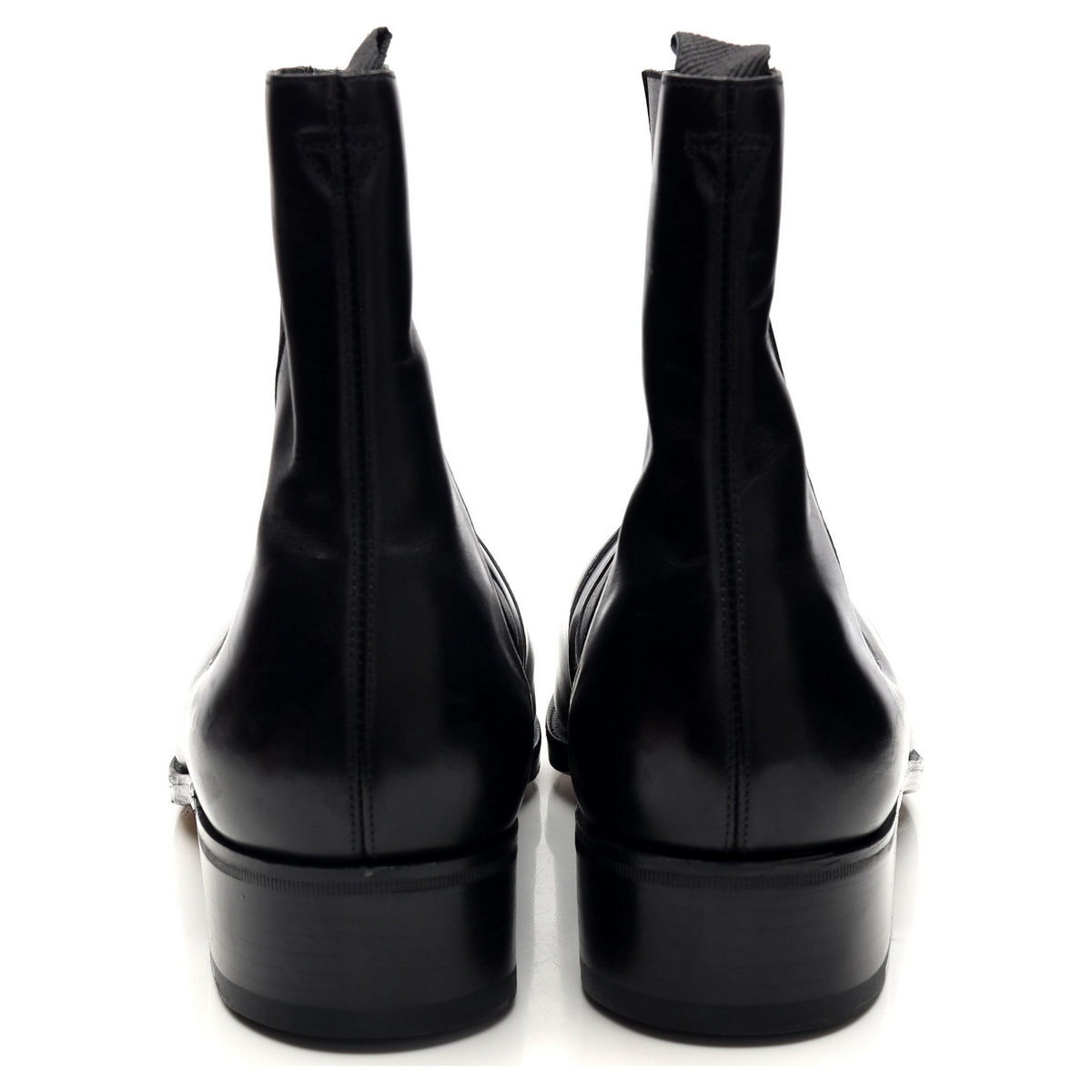 'Eddi' Black Leather Chelsea Boots UK 10 E