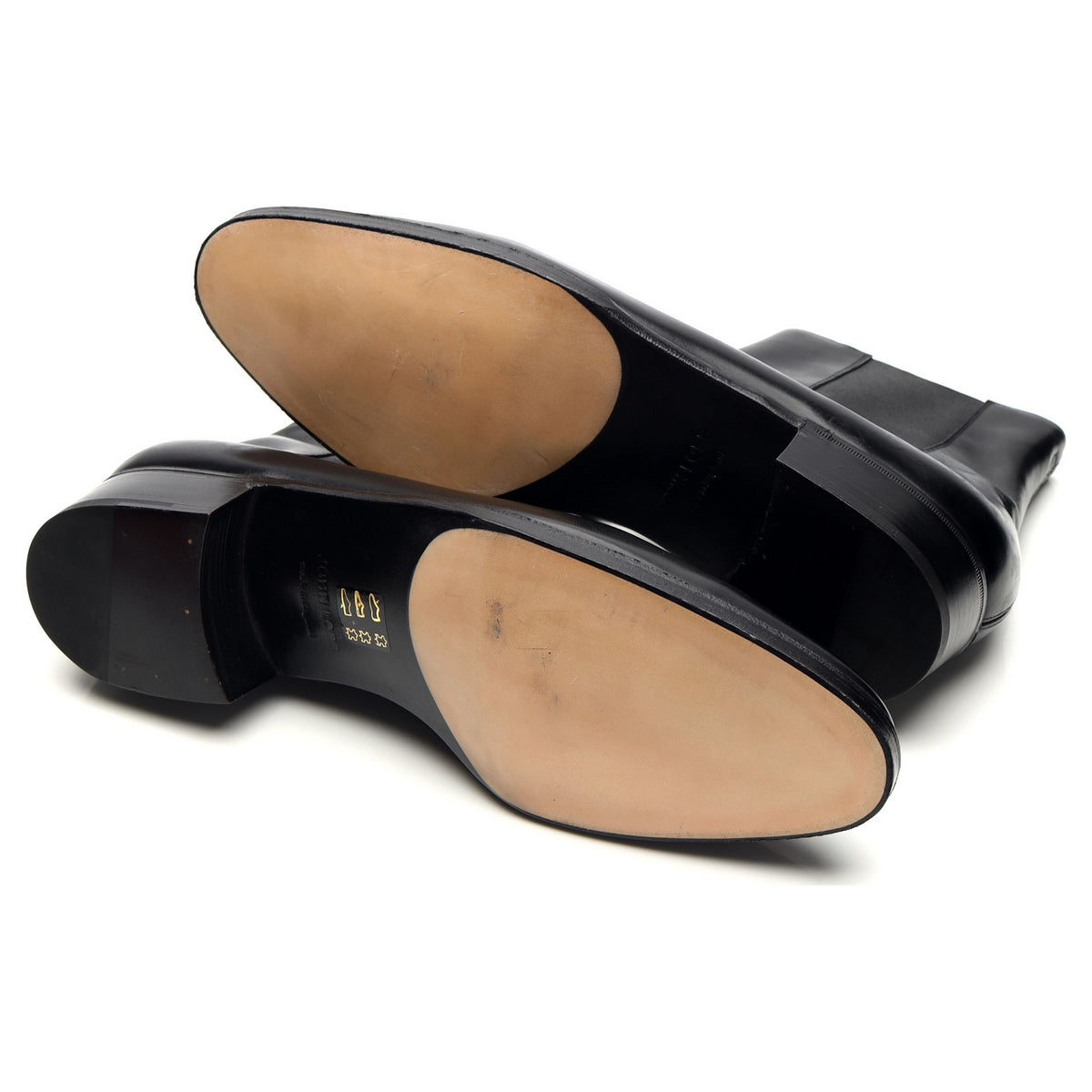 'Eddi' Black Leather Chelsea Boots UK 10 E