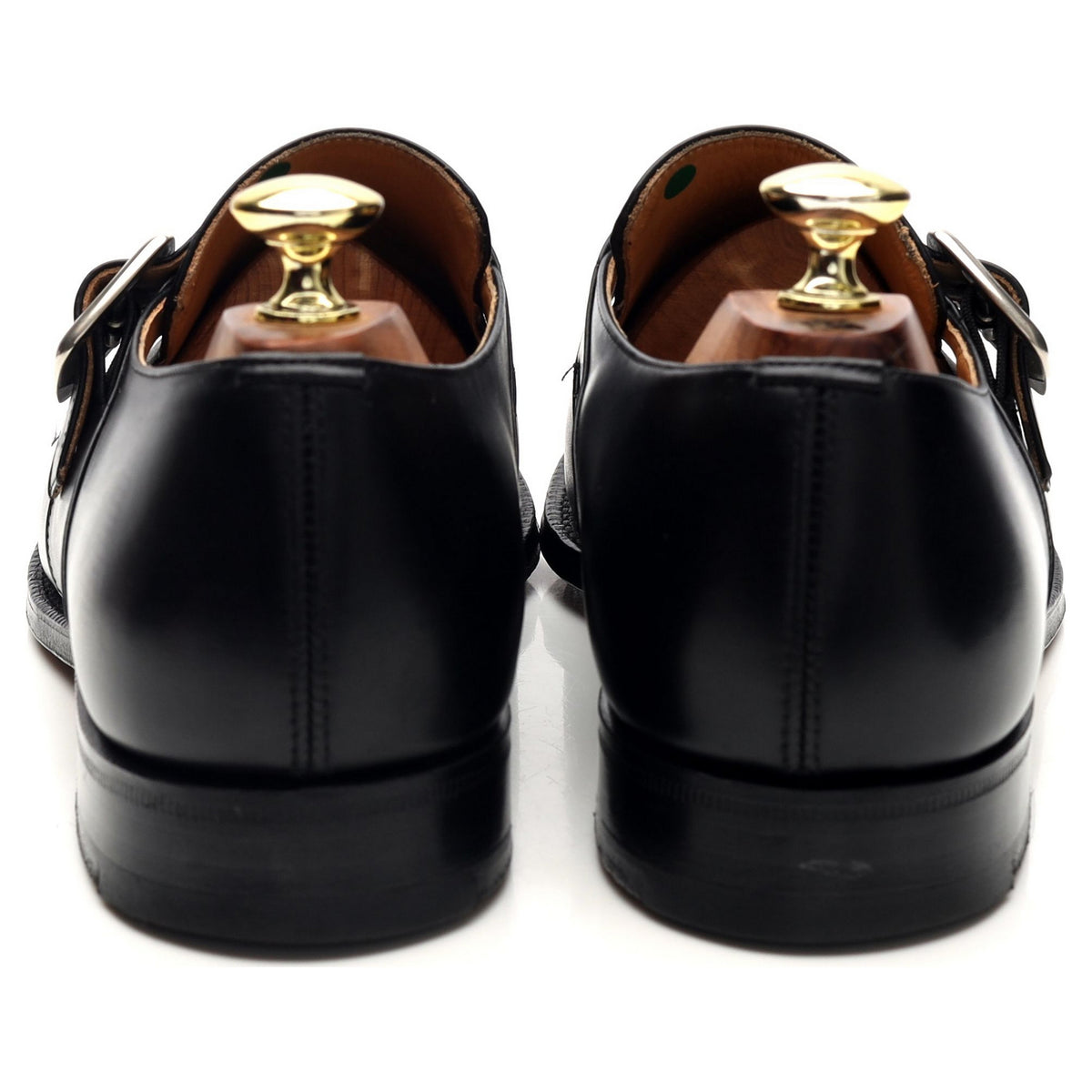 'Sydney' Black Leather Single Monk Strap UK 7.5 F