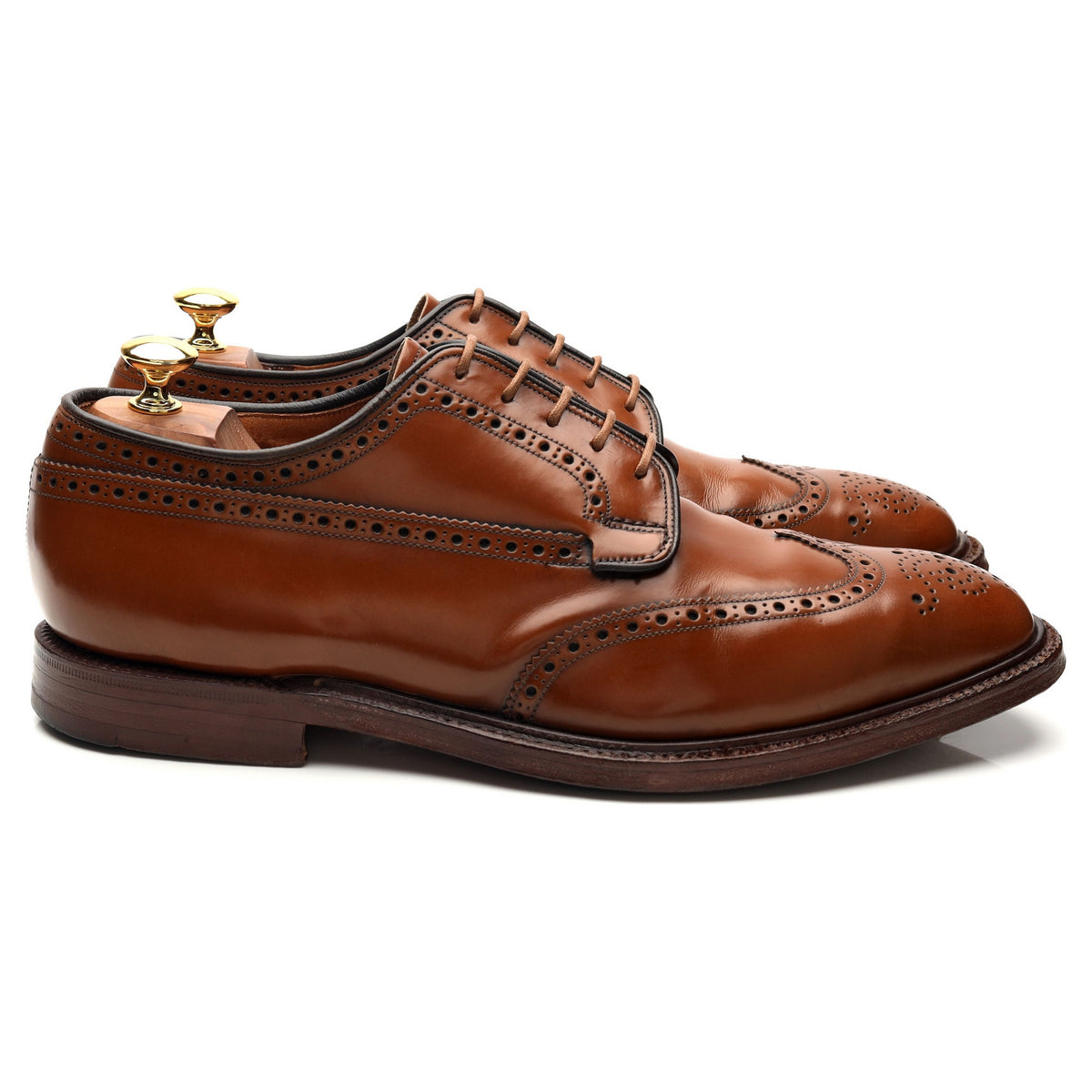 &#39;Grafton&#39; Tan Brown Leather Derby Brogues UK 10 F