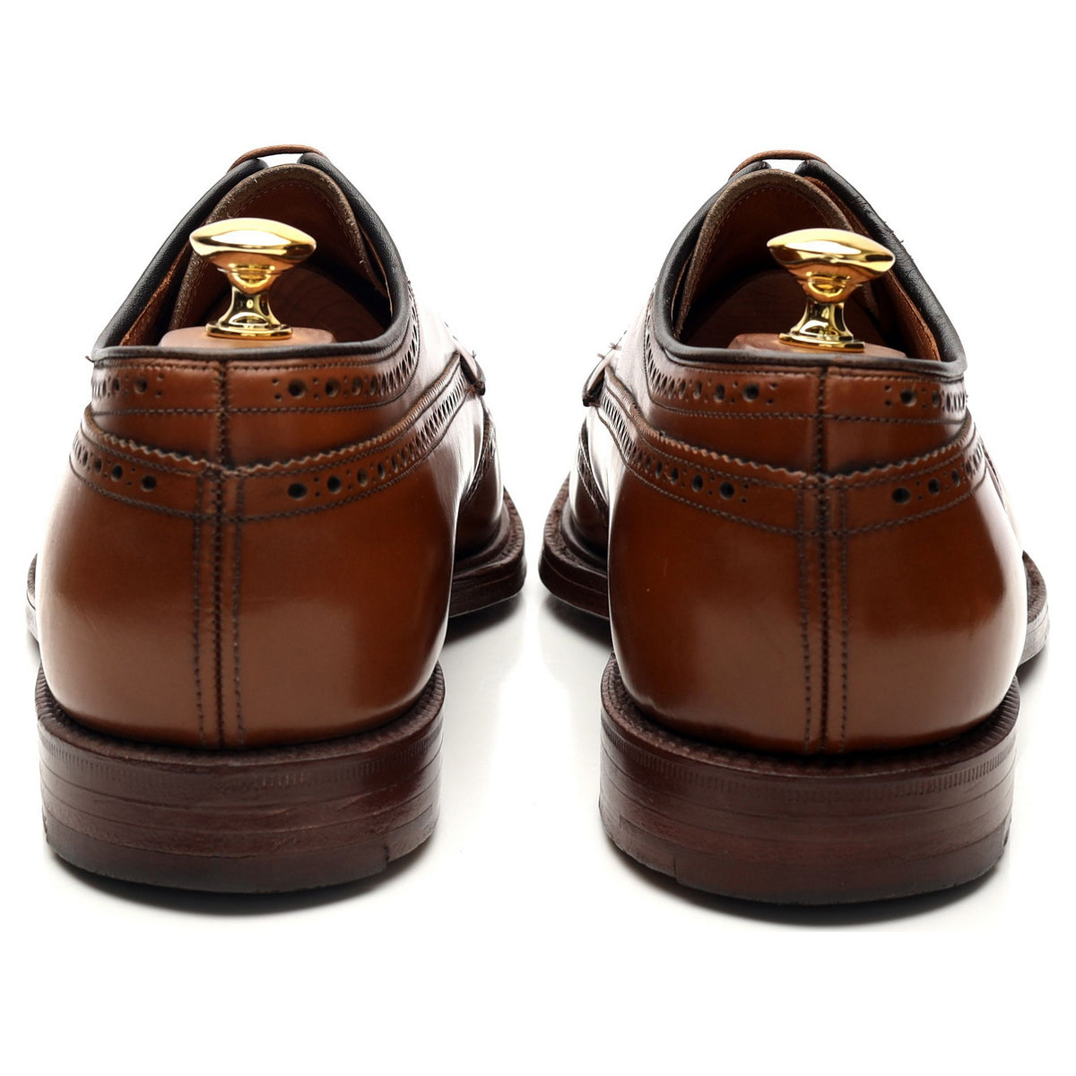 &#39;Grafton&#39; Tan Brown Leather Derby Brogues UK 10 F