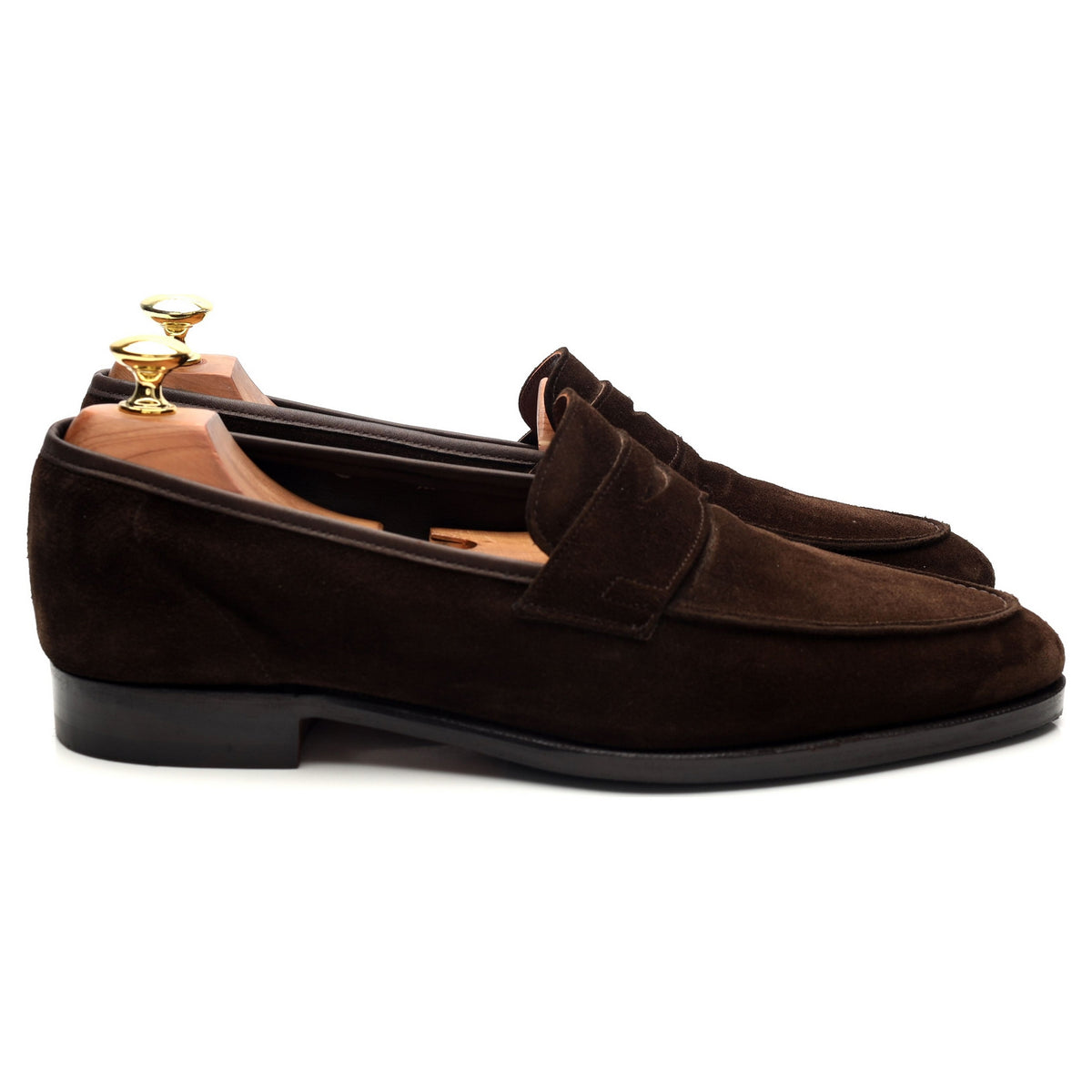 &#39;Cadogan&#39; Dark Brown Suede Loafers UK 7.5 E