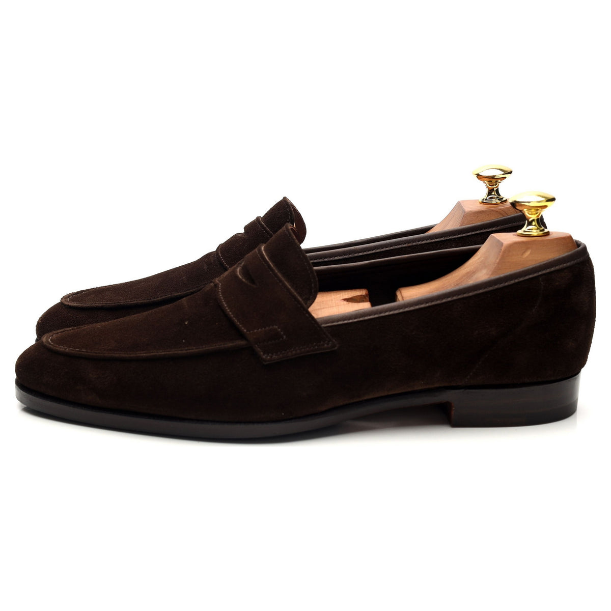 &#39;Cadogan&#39; Dark Brown Suede Loafers UK 7.5 E