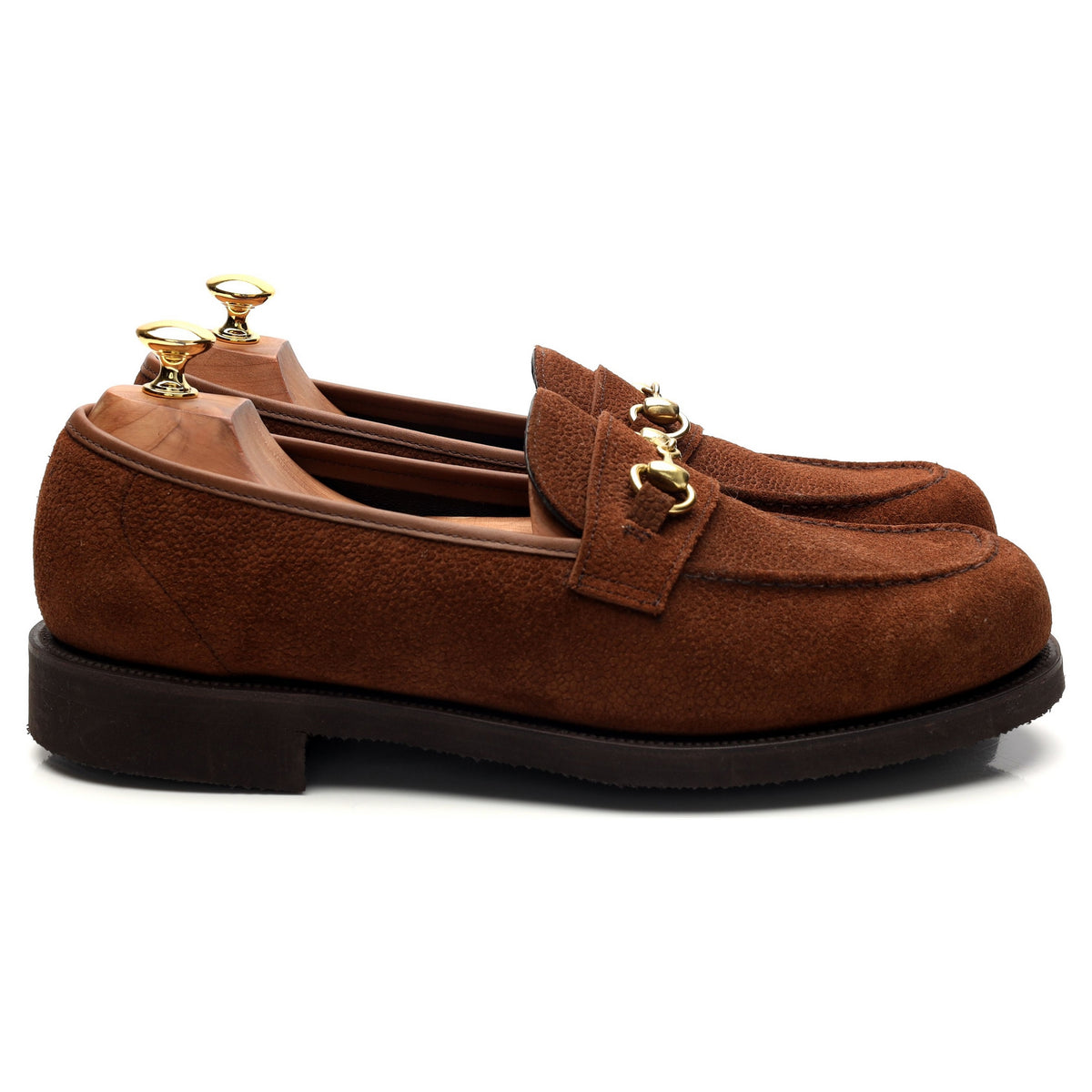 &#39;The Colony&#39; Tan Brown Suede Horse-bit Loafer UK 10 E