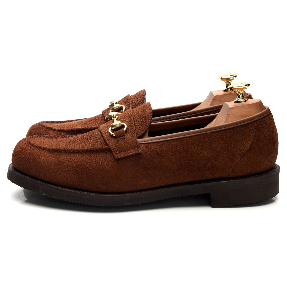 &#39;The Colony&#39; Tan Brown Suede Horse-bit Loafer UK 10 E