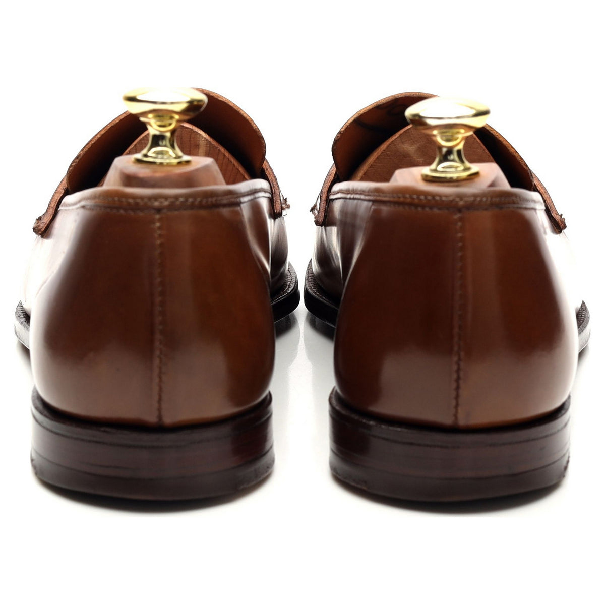 &#39;Harvard 2&#39; Brown Whiskey Cordovan Leather Loafers UK 7 E