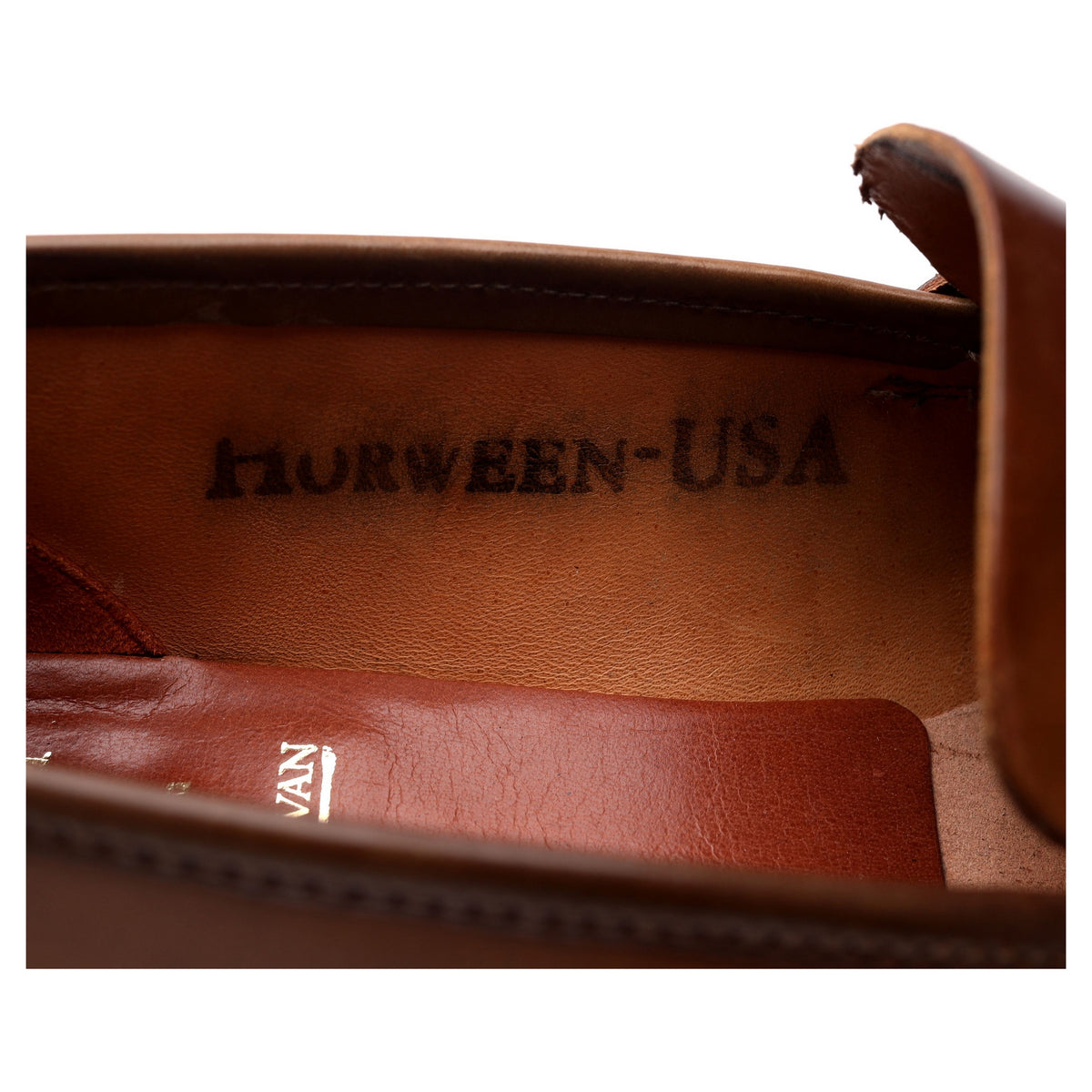 &#39;Harvard 2&#39; Brown Whiskey Cordovan Leather Loafers UK 7 E