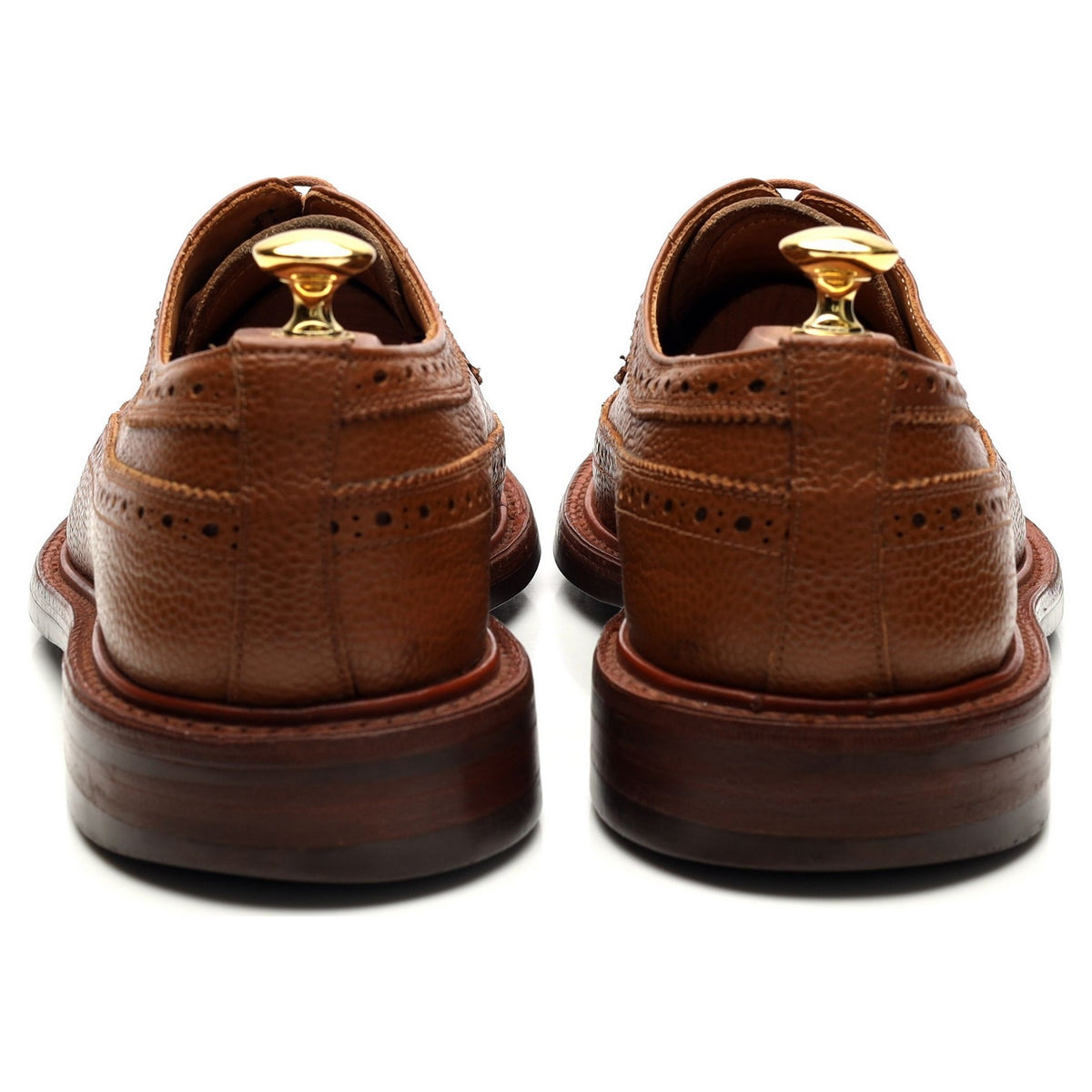 &#39;Richard&#39; Tan Brown Leather Derby Brogues UK 9.5