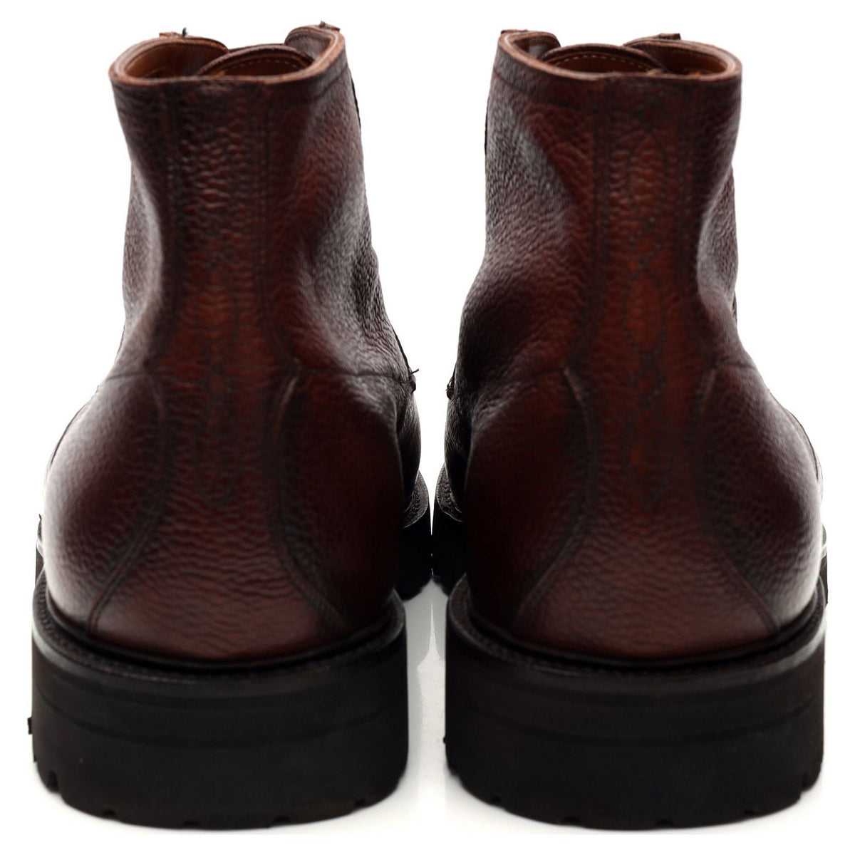 &#39;Haring&#39; Brown Grain Leather Boots UK 10.5