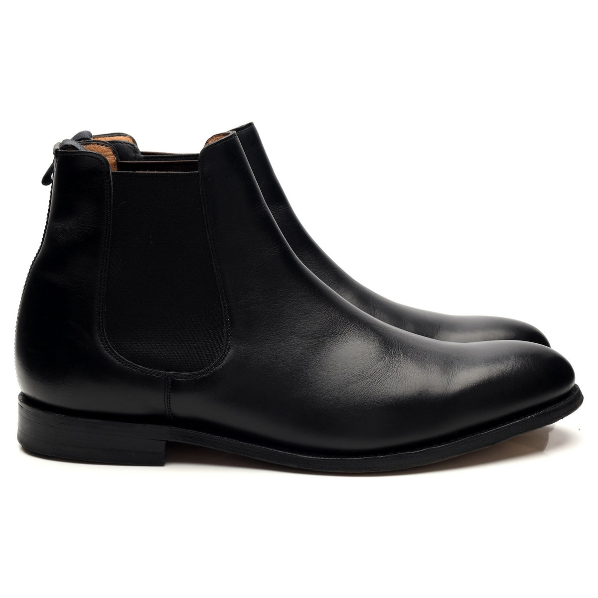 &#39;Houston&#39; Black Leather Chelsea Boots UK 7 G