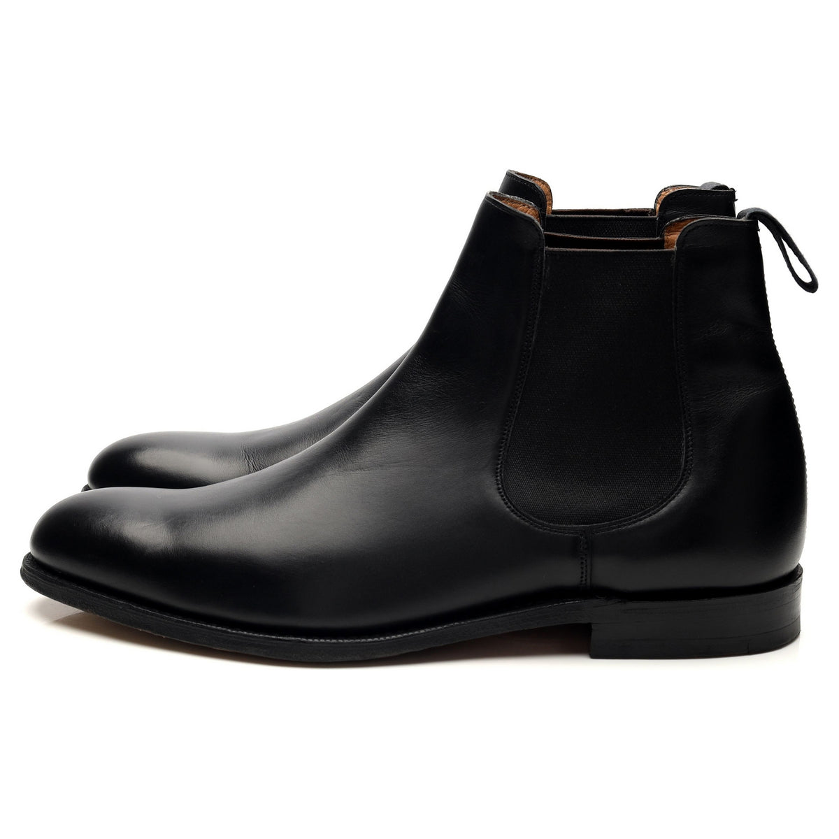 &#39;Houston&#39; Black Leather Chelsea Boots UK 7 G