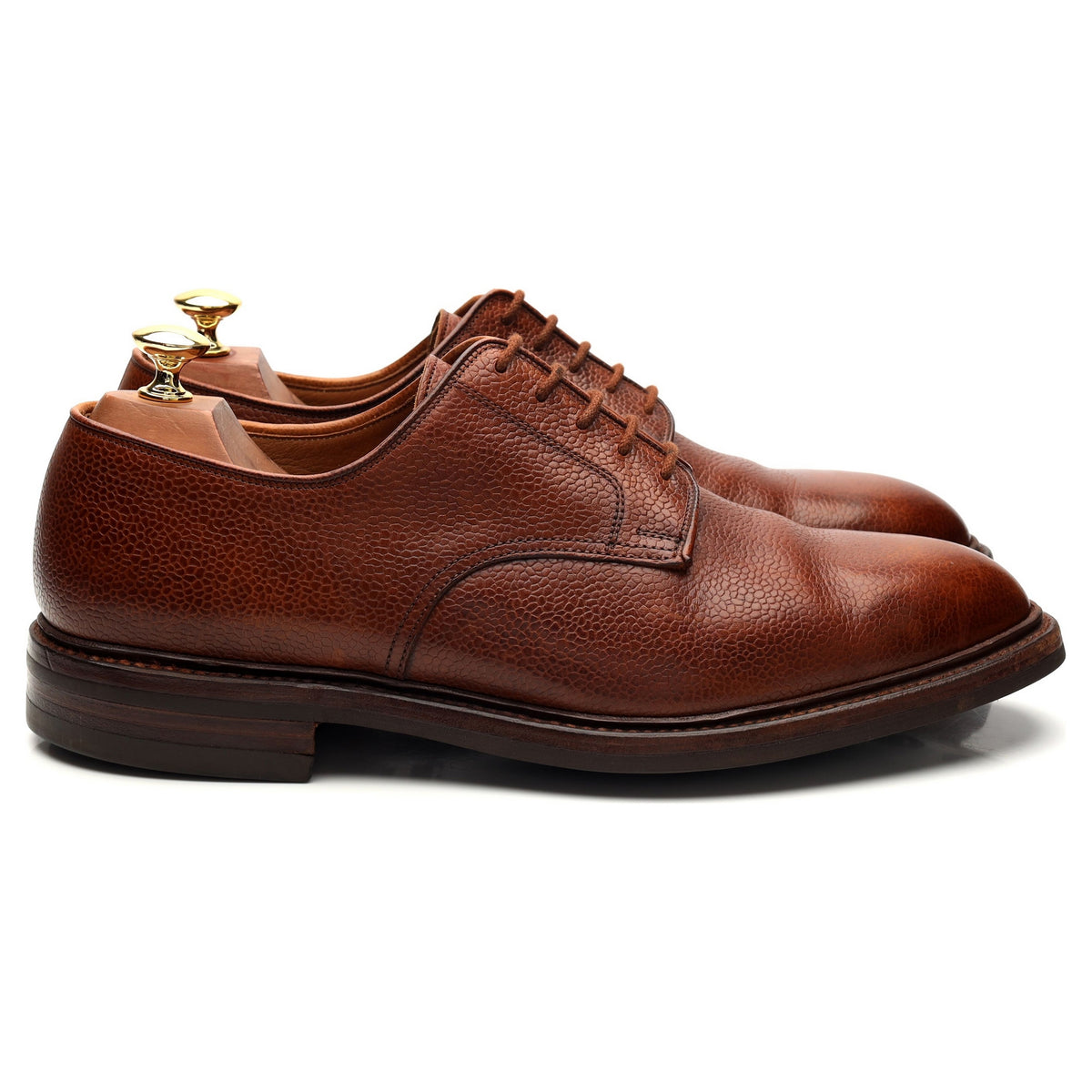 &#39;Grasmere&#39; Tan Brown Grain Leather Derby UK 9.5 E