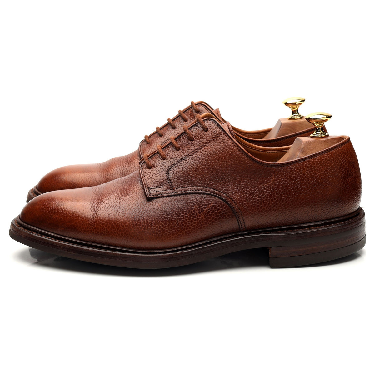 &#39;Grasmere&#39; Tan Brown Grain Leather Derby UK 9.5 E