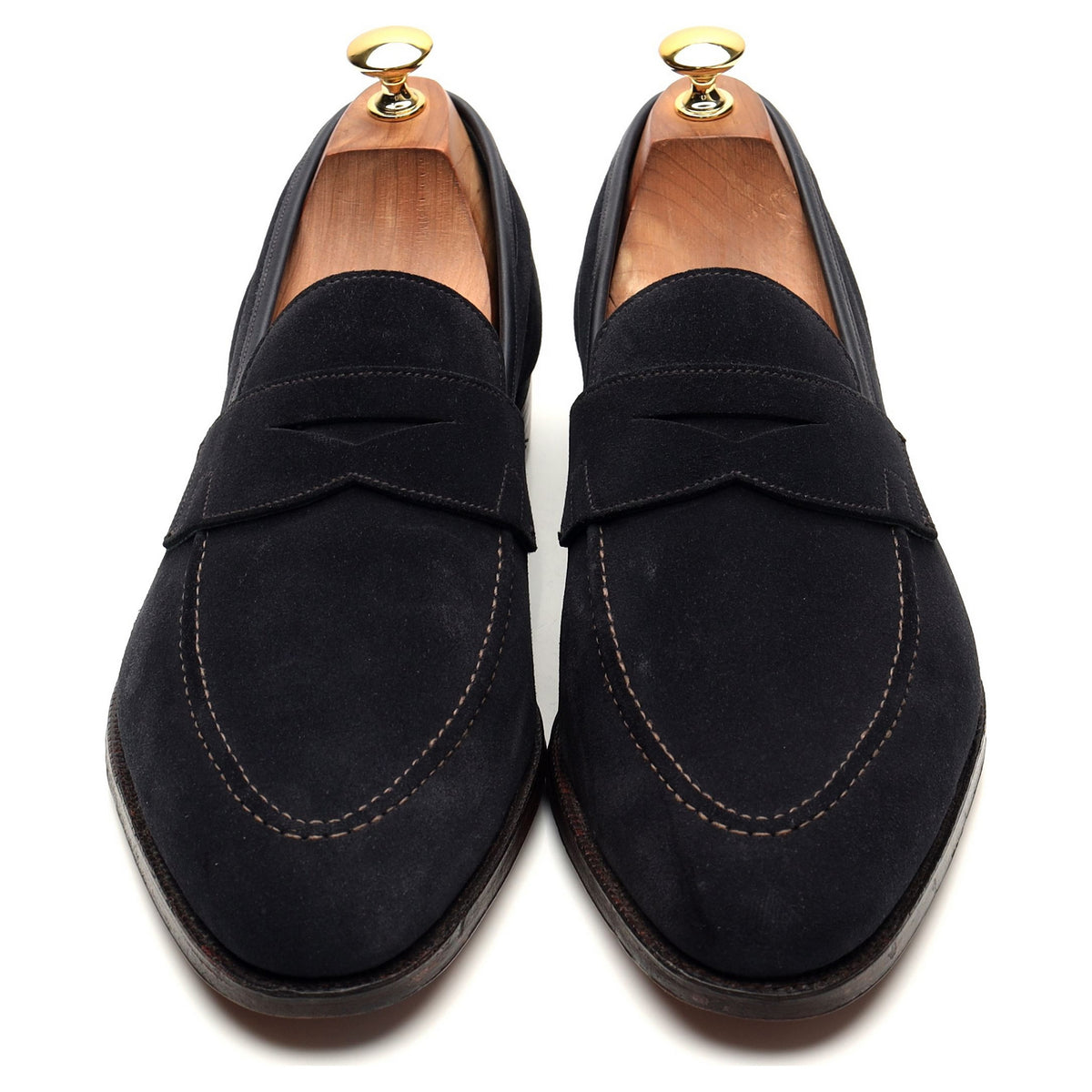 &#39;Teign&#39; Navy Blue Suede Loafer UK 10.5 E