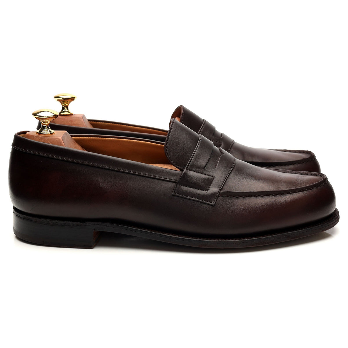 &#39;180 Mocassin&#39; Dark Brown Leather Loafers 9 E UK 10