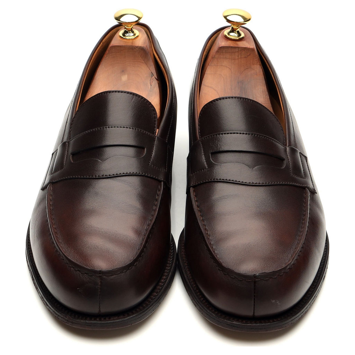 &#39;180 Mocassin&#39; Dark Brown Leather Loafers 9 E UK 10