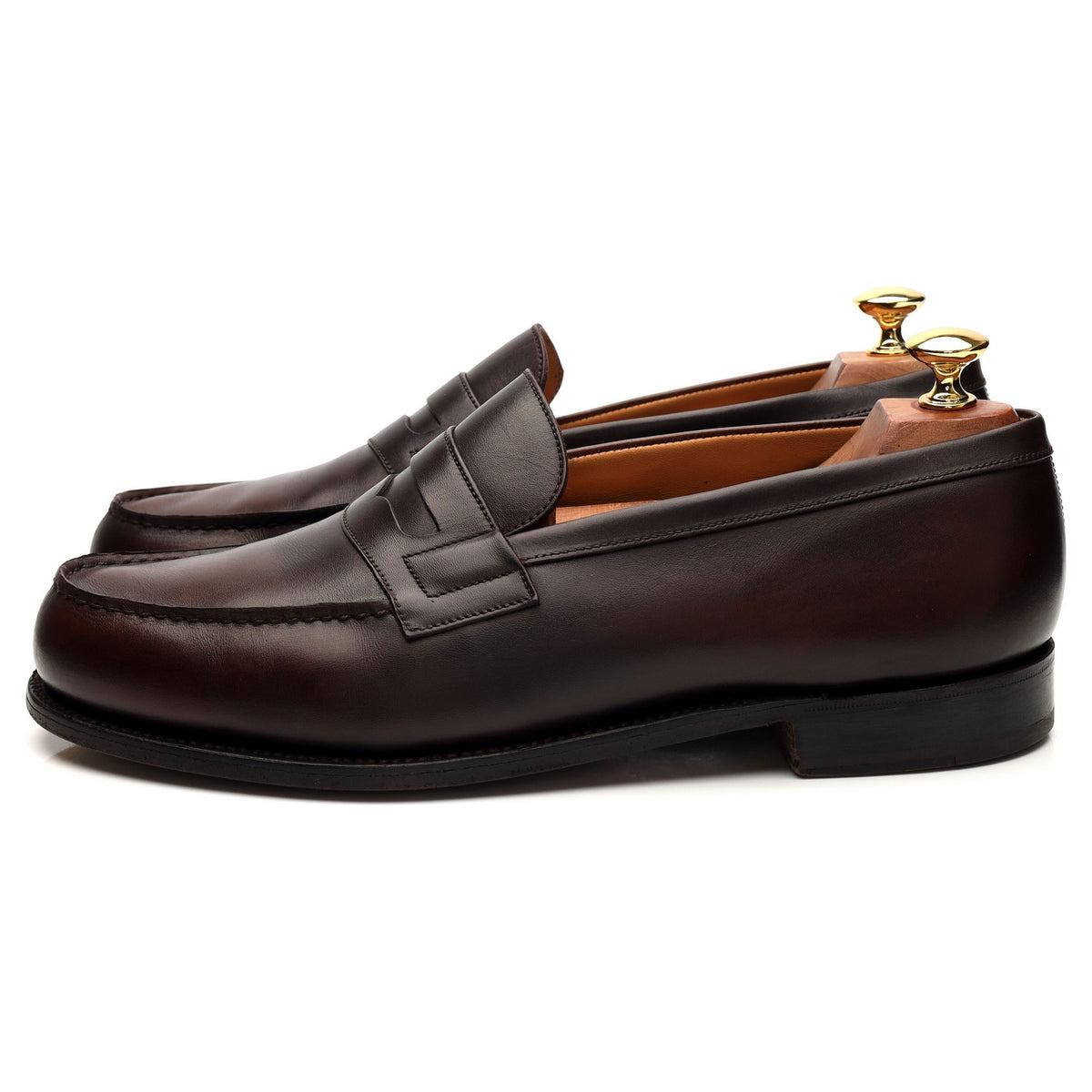 &#39;180 Mocassin&#39; Dark Brown Leather Loafers 9 E UK 10