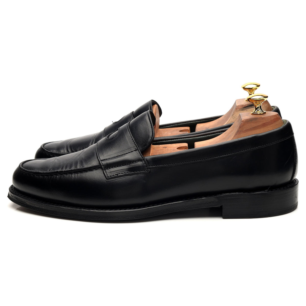 &#39;Charles&#39; Black Leather Loafer UK 11