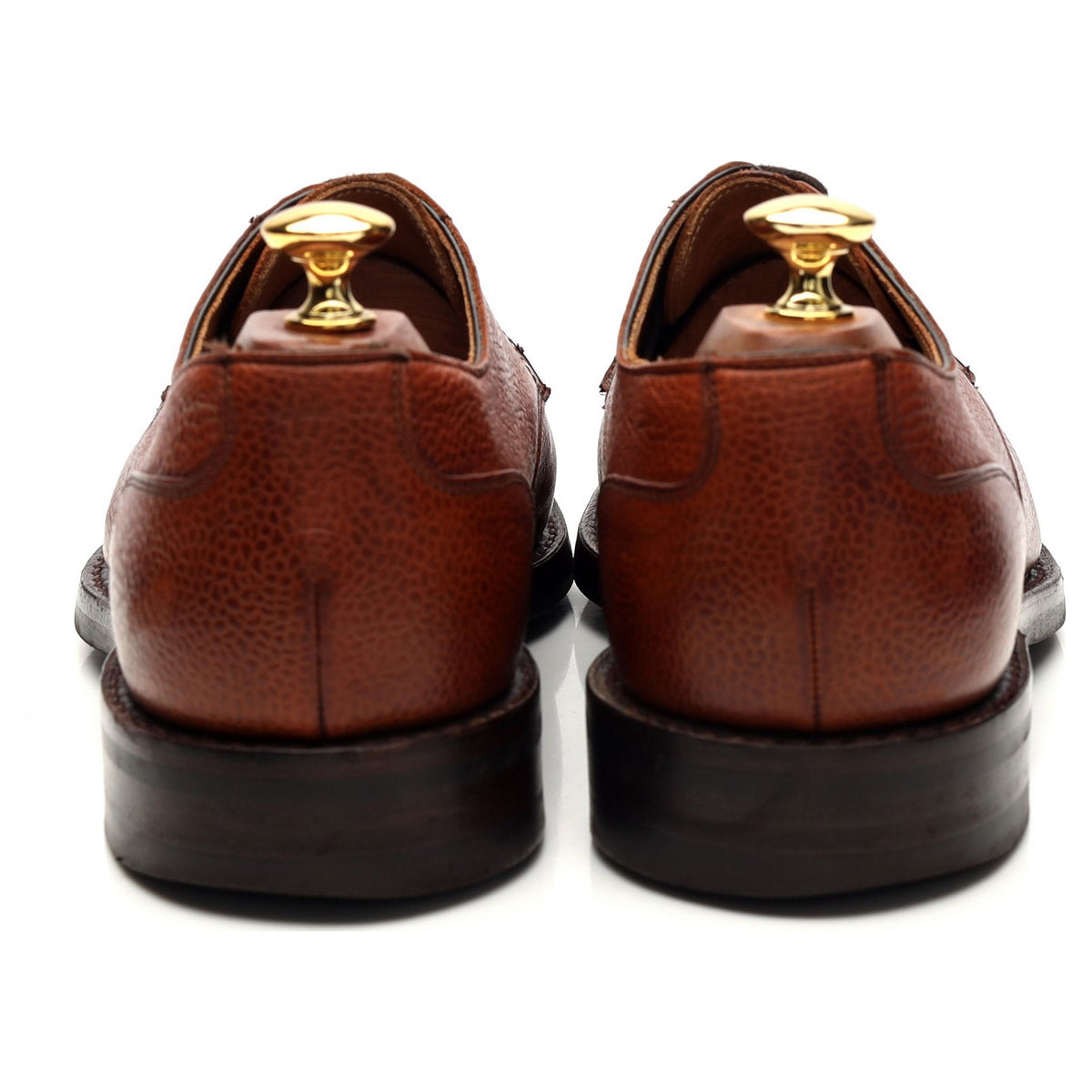 &#39;Chiswick&#39; Tan Brown Grain Leather Split Toe Derby UK 9 F