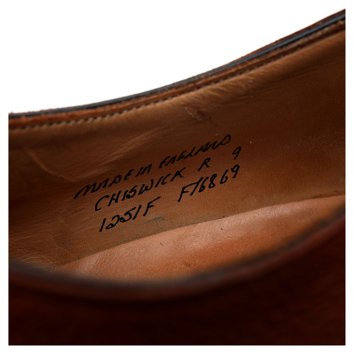 &#39;Chiswick&#39; Tan Brown Grain Leather Split Toe Derby UK 9 F