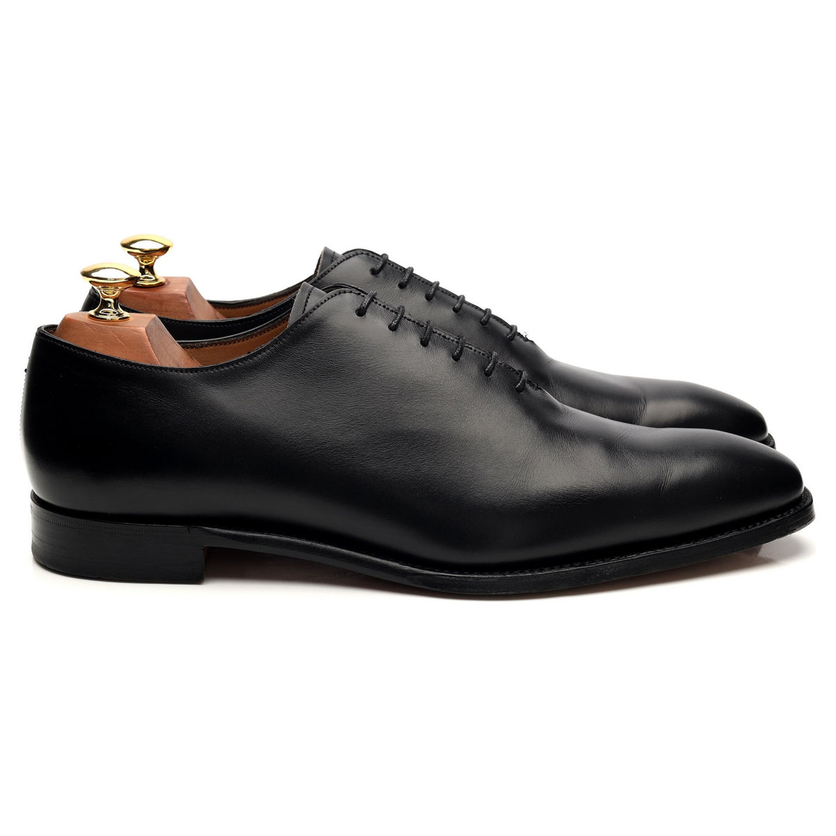 &#39;Berkeley&#39; Black Leather Wholecut Oxford UK 9 F