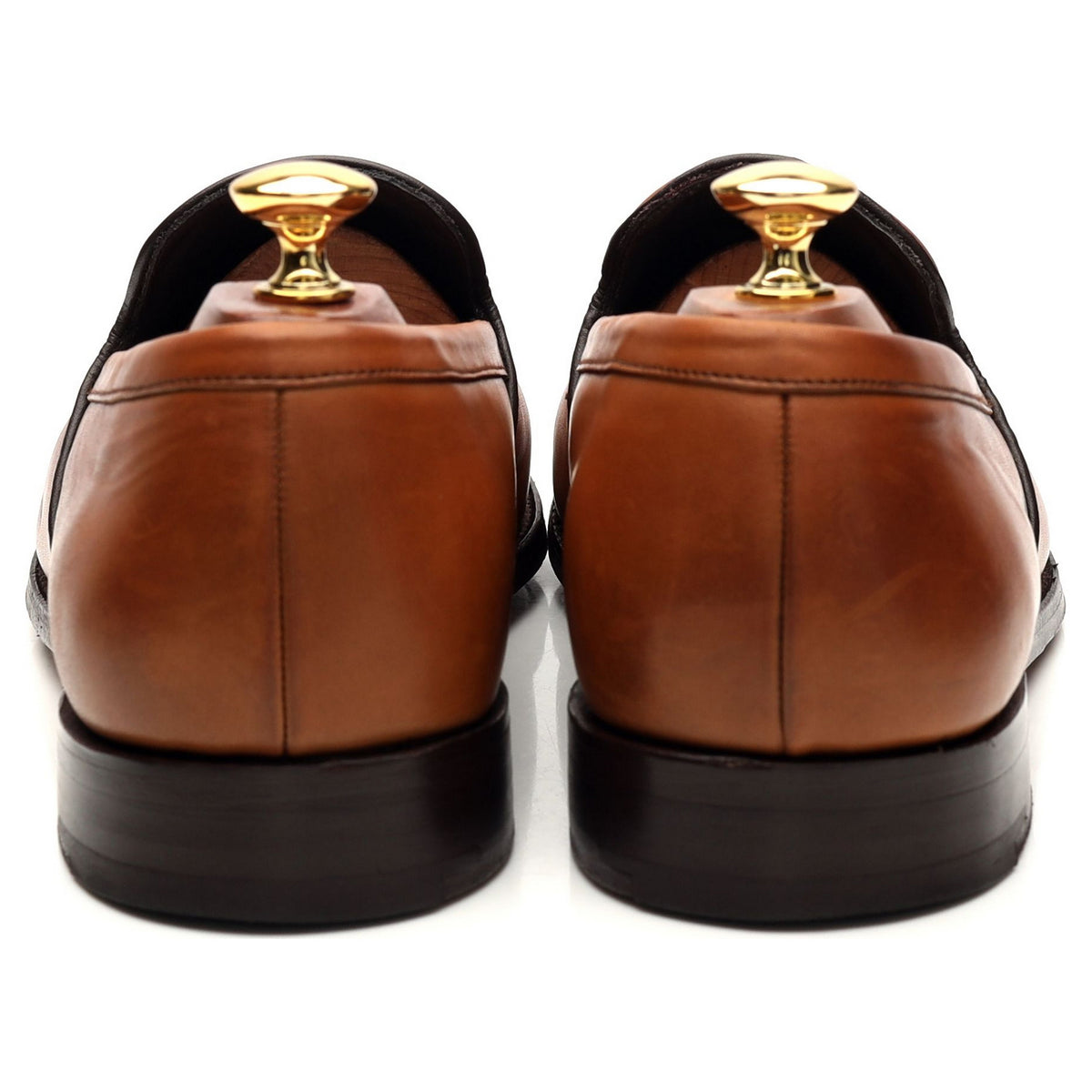 &#39;Ramsden&#39; Tan Brown Leather Tassel Loafer UK 9 F